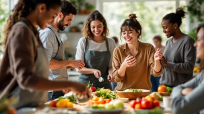 People engaging in healthy activities for chronic disease management.