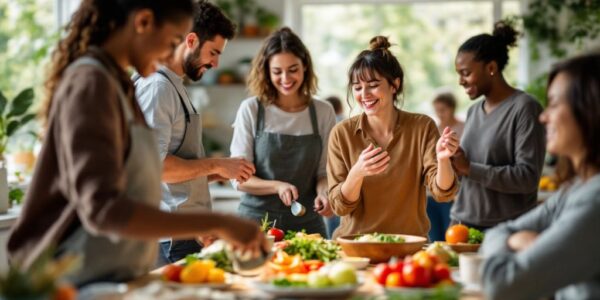 People engaging in healthy activities for chronic disease management.