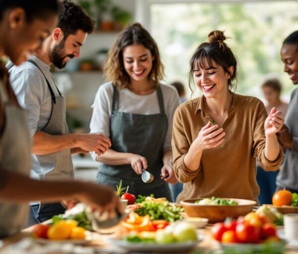 People engaging in healthy activities for chronic disease management.