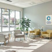 Welcoming interior of the Wellness Medical Clinic with plants.